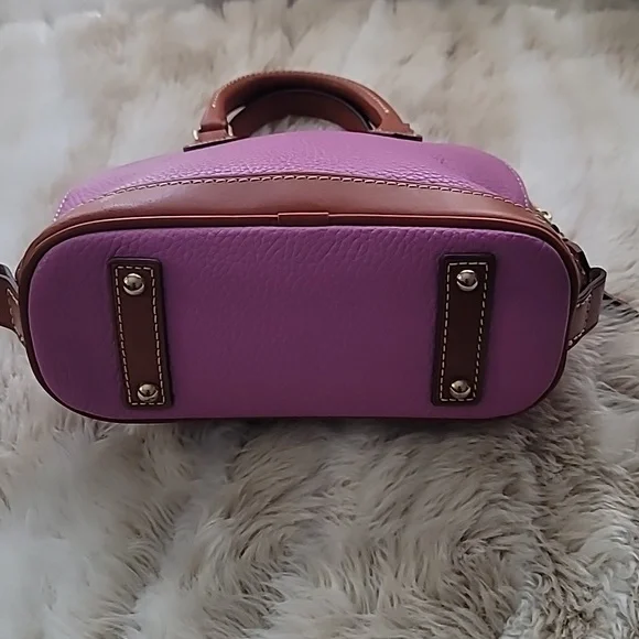 Dooney & Bourke Purple and Brown Satchel - Picture 4 of 8